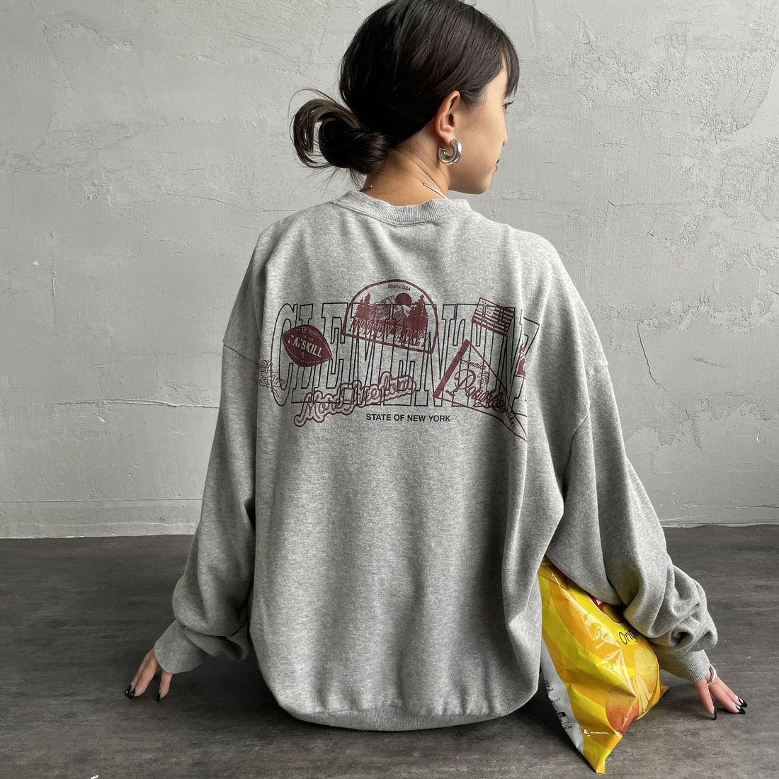 06 GRAY&&モデル身長：150cm 着用サイズ：F0&&