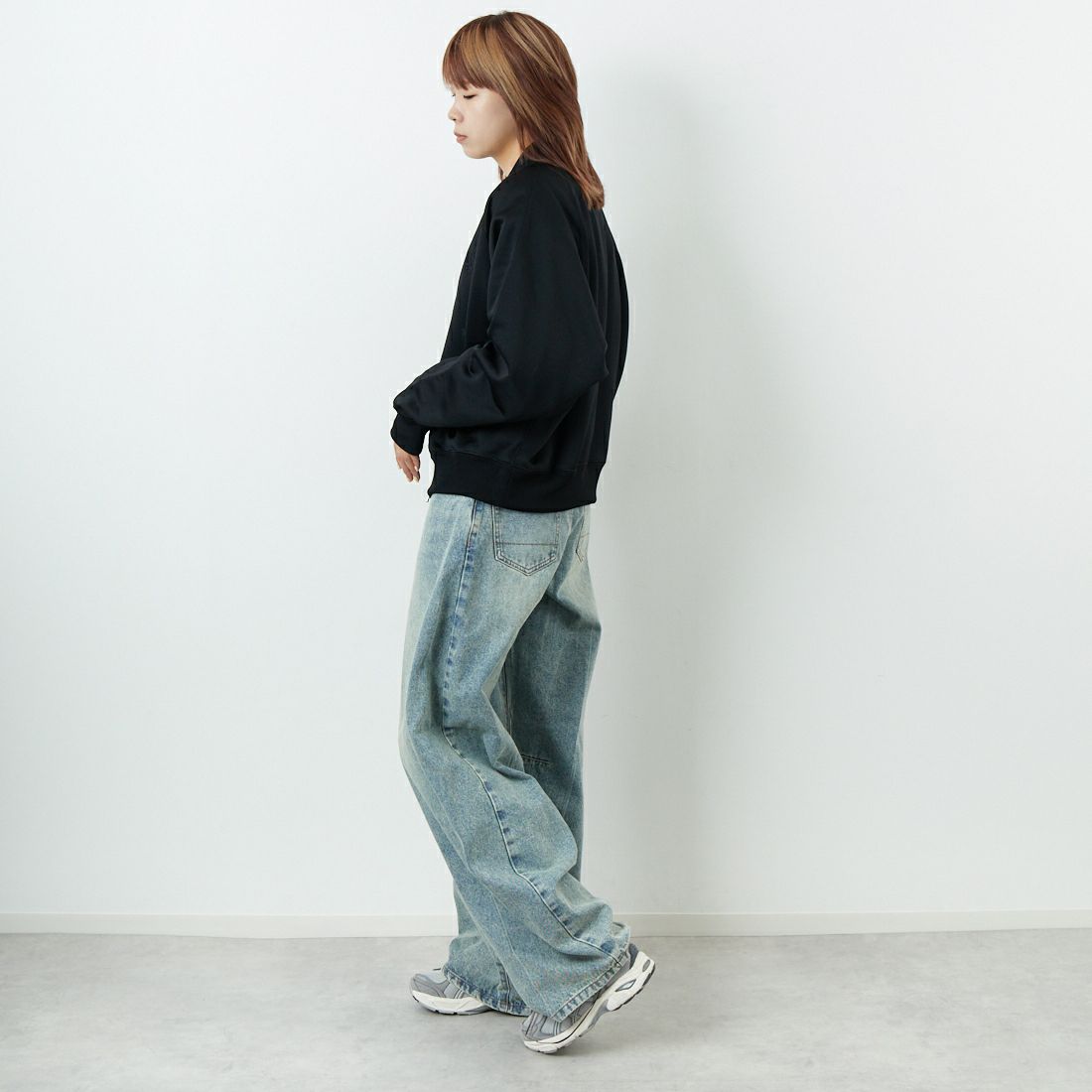 Needles [ニードルズ] ドルマンスリーブトラックジャケット [RW327] C BLACK &&モデル身長：167cm 着用サイズ：2&&