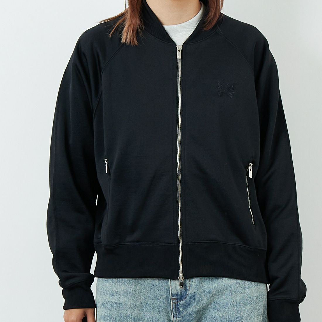 Needles [ニードルズ] ドルマンスリーブトラックジャケット [RW327] C BLACK &&モデル身長：167cm 着用サイズ：2&&