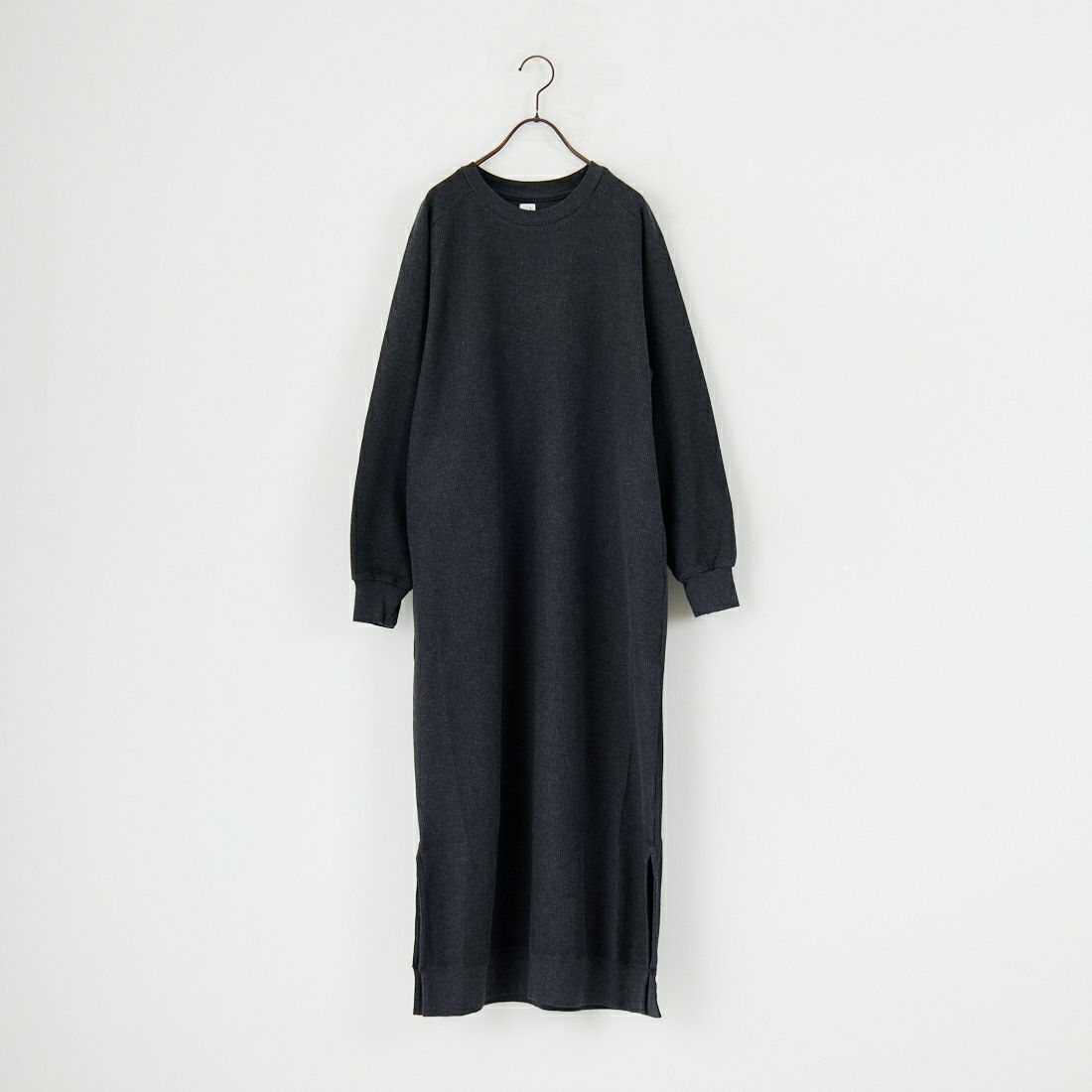 blurhms ROOTSTOCK [ブラームス ルーツストック] ラフ&スムース サーマルクルーネックドレス [BROOTS25F001W] 03 H.CHARC
