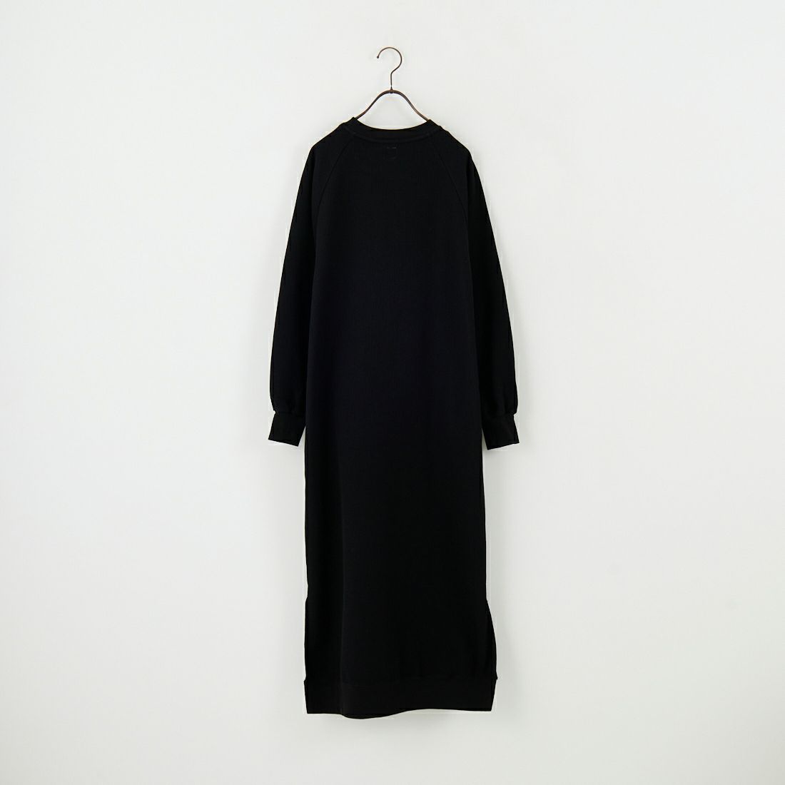 blurhms ROOTSTOCK [ブラームス ルーツストック] ラフ&スムース サーマルクルーネックドレス [BROOTS25F001W] 04 BLACK