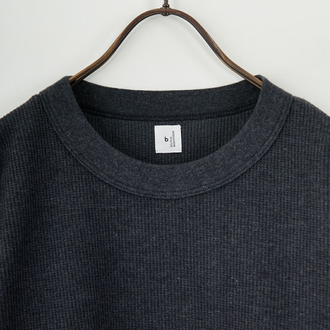 blurhms ROOTSTOCK [ブラームス ルーツストック] ラフ&スムース サーマルベースボールTシャツ [BROOTS24F31F25] 03 H.CHARC