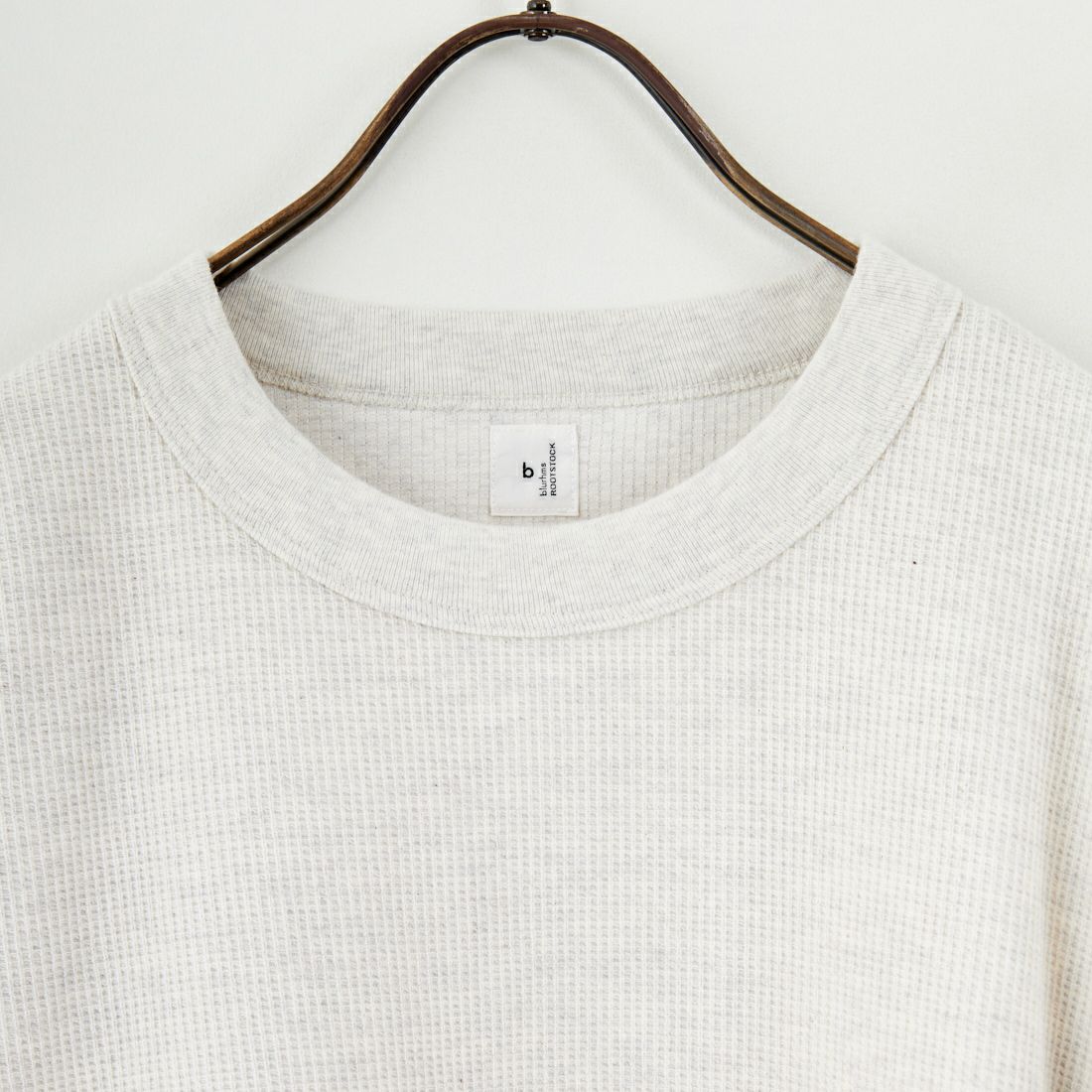 blurhms ROOTSTOCK [ブラームス ルーツストック] ラフ&スムース サーマルベースボールTシャツ [BROOTS24F31F25] 02 H.OATME
