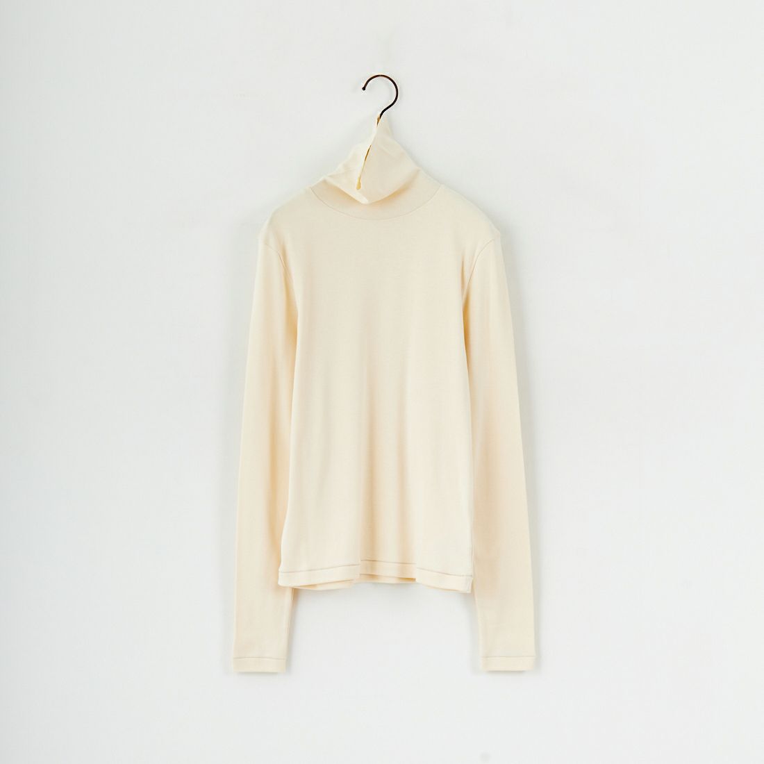 blurhms ROOTSTOCK [ブラームス ルーツストック] シルクコットンリブ タートルネックカットソー [BROOTS25F003W] 01 IVORY