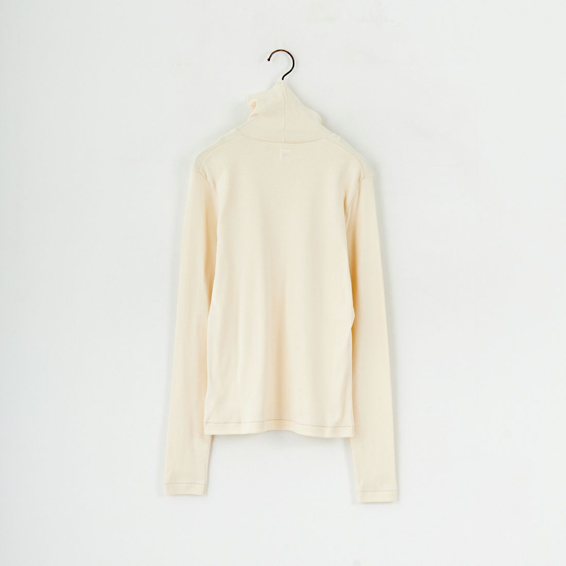 blurhms ROOTSTOCK [ブラームス ルーツストック] シルクコットンリブ タートルネックカットソー [BROOTS25F003W] 01 IVORY