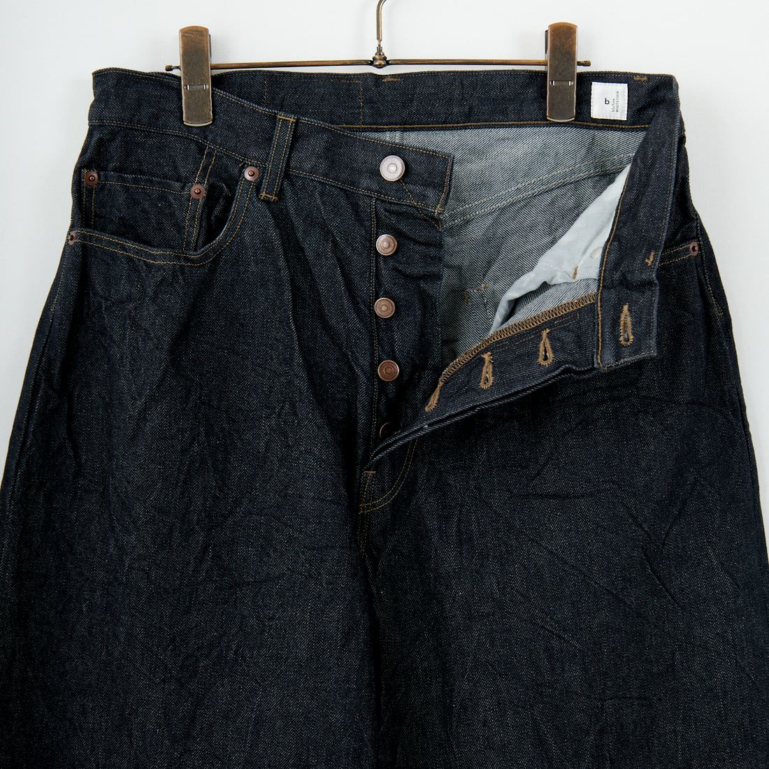 blurhms ROOTSTOCK [ブラームス ルーツストック] 13.5oz ワイドデニムパンツ [BROOTS25S8F25] 02 S.BLACK