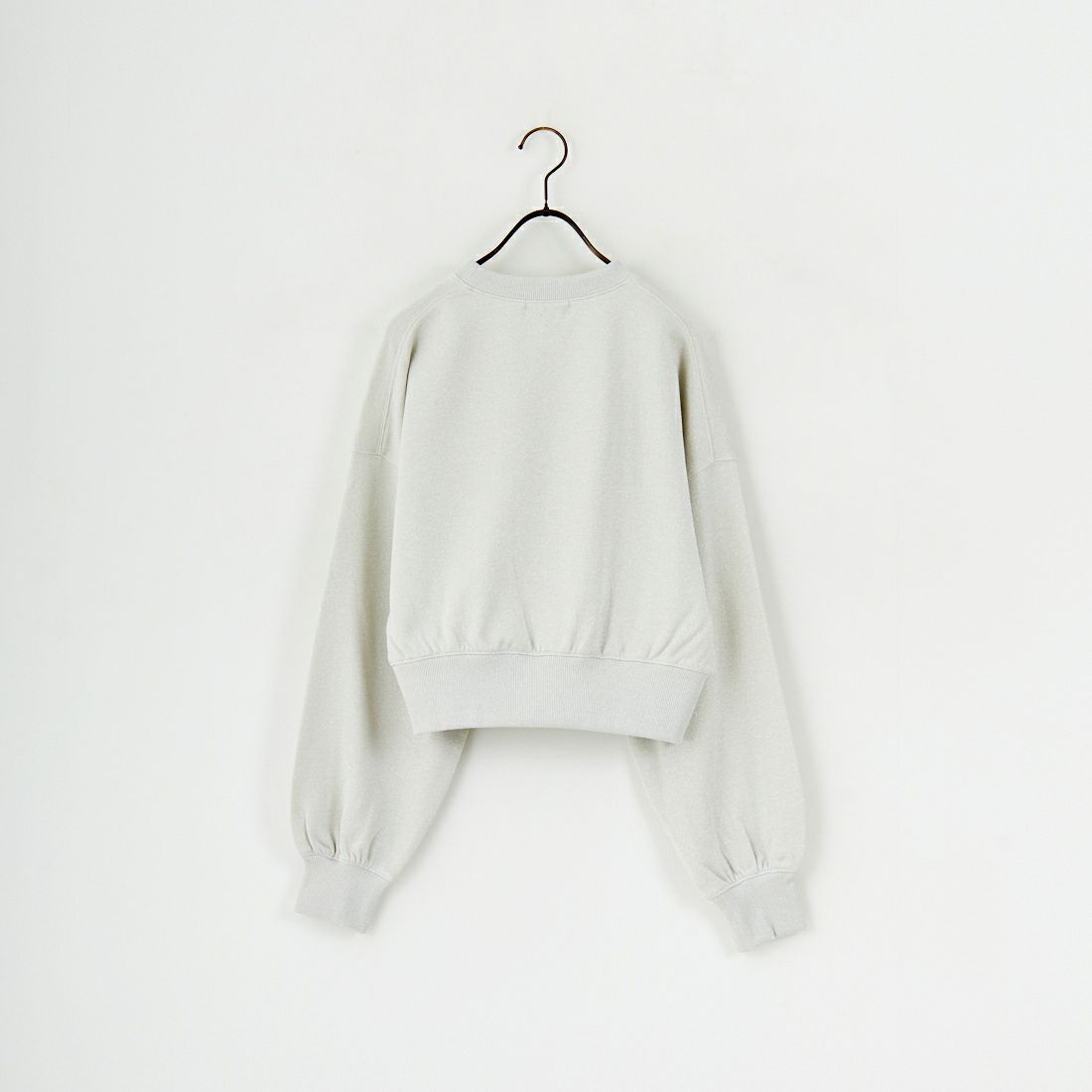 emmi [エミ] ラメ裏毛ショートスウェットトップス [13WCT254065] LGRY