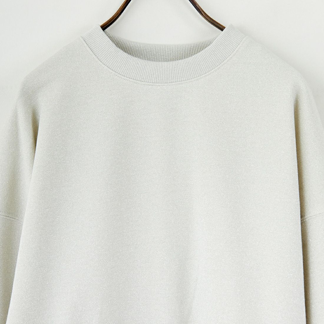 emmi [エミ] ラメ裏毛ショートスウェットトップス [13WCT254065] LGRY