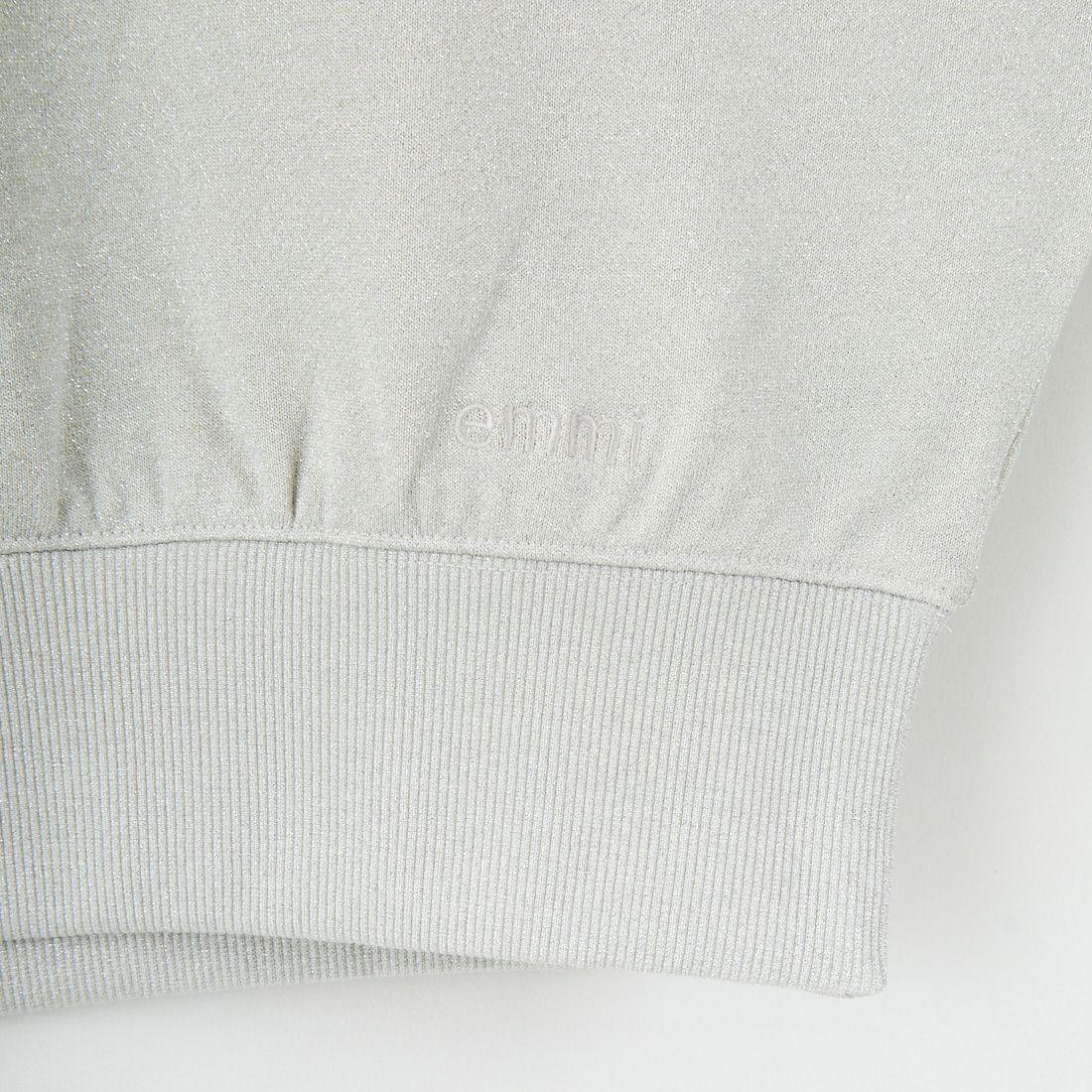 emmi [エミ] ラメ裏毛ショートスウェットトップス [13WCT254065] LGRY