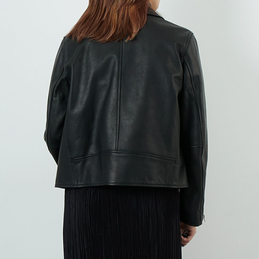 TICCA [ティッカ] ダブルライダースジャケット [TBEA-021] BLACK &&モデル身長：167cm 着用サイズ：3&&