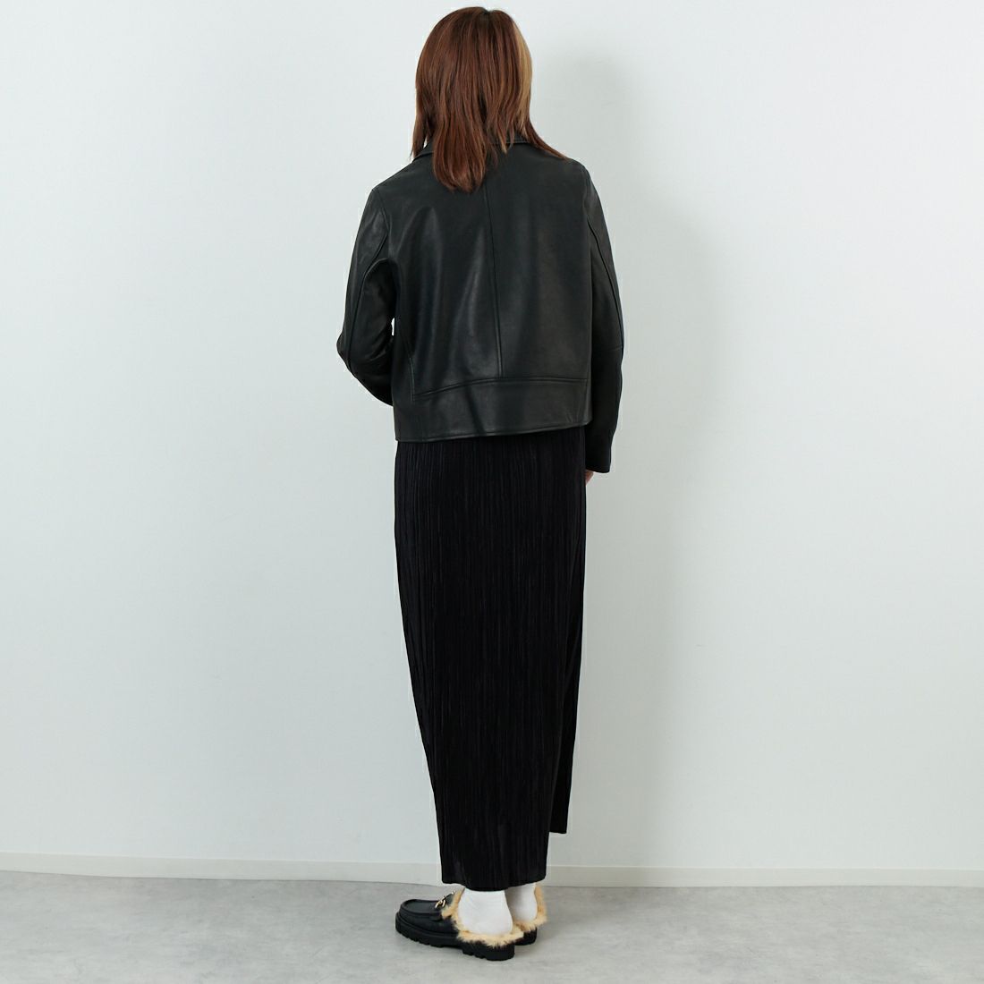 TICCA [ティッカ] ダブルライダースジャケット [TBEA-021] BLACK &&モデル身長：167cm 着用サイズ：3&&