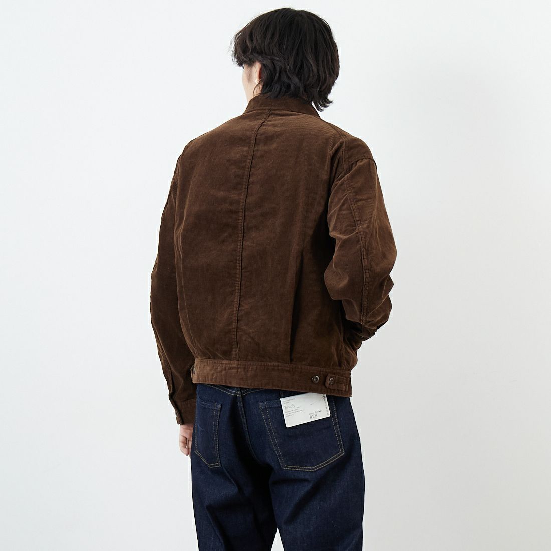 A VONTADE [アボンタージ] ジップワークジャケット [VTD-0565-JK-CD] 11 DK.BRN &&モデル身長：179cm 着用サイズ：M&&