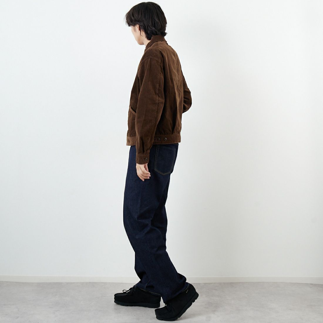 A VONTADE [アボンタージ] ジップワークジャケット [VTD-0565-JK-CD] 11 DK.BRN &&モデル身長：179cm 着用サイズ：M&&