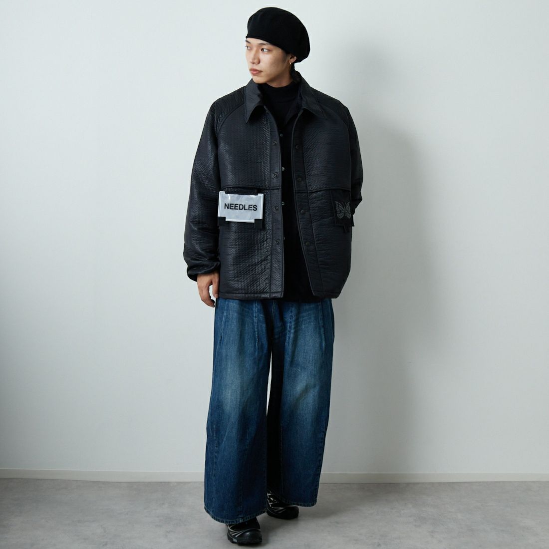 Needles [ニードルズ] クルーザージャケット [RW178] B BLACK &&モデル身長：179cm 着用サイズ：M&&