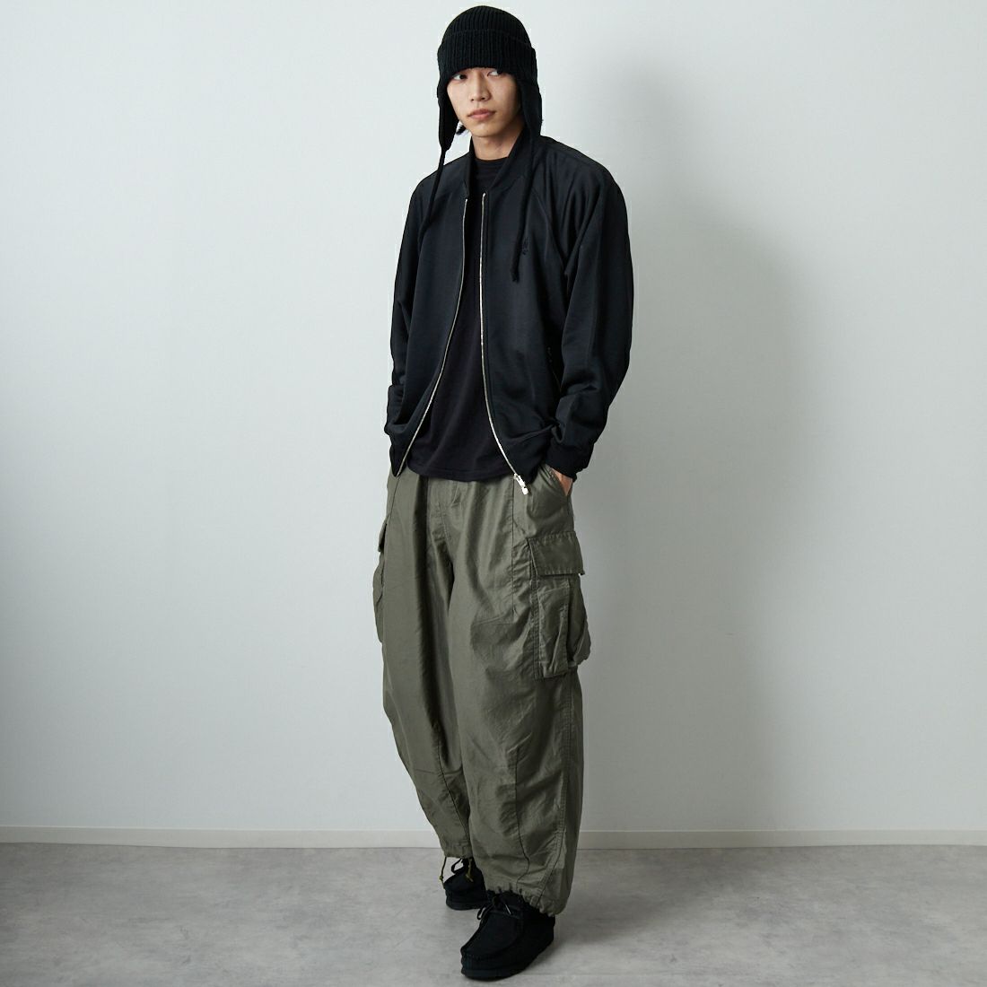 Needles [ニードルズ] ドルマンスリーブトラックジャケット [RW327] C BLACK &&モデル身長：179cm 着用サイズ：M&&