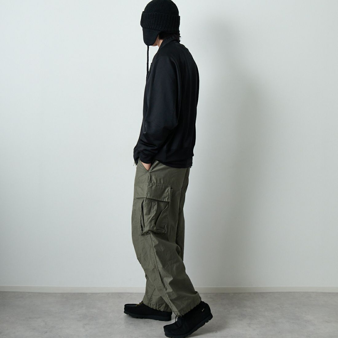 Needles [ニードルズ] ドルマンスリーブトラックジャケット [RW327] C BLACK &&モデル身長：179cm 着用サイズ：M&&