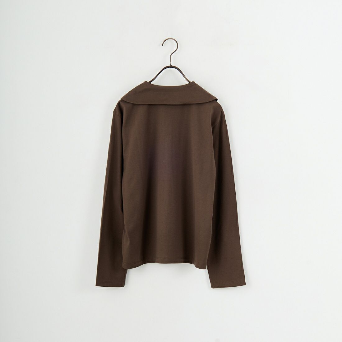 mizuiro ind [ミズイロインド] ワイドカラーポロシャツ [3-210053] 45 D.BROWN