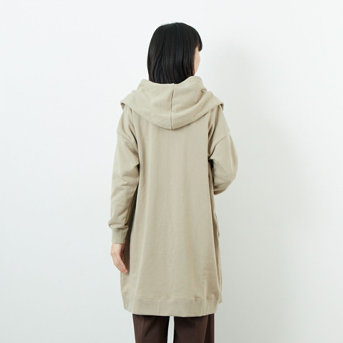 soil [ソイル] コームドコットンフレンチテリー フーデッドカーディガン [GNSL25543] 9400 GREYB &&モデル身長：162cm 着用サイズ：F&&