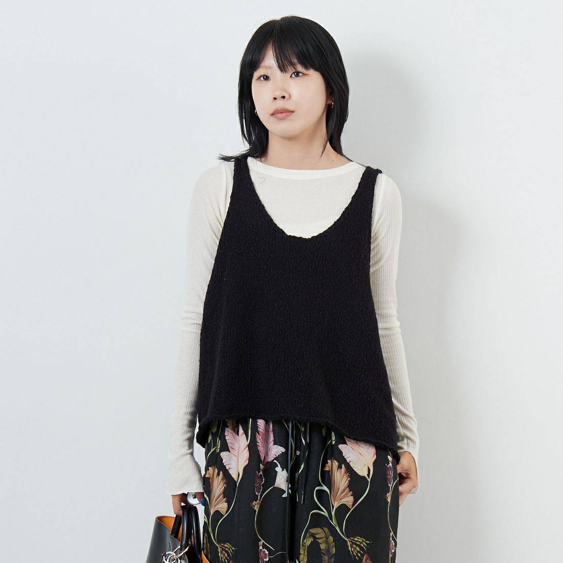 99 BLACK&&モデル身長：167cm 着用サイズ：F&&
