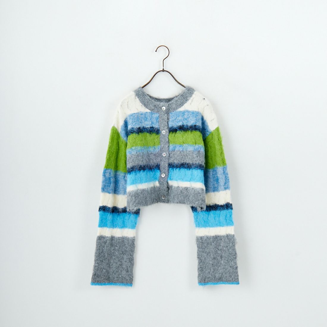 MAISON SPECIAL [メゾンスペシャル] 2WAYネックマルチボーダーニットトップス [21252365307] BLU
