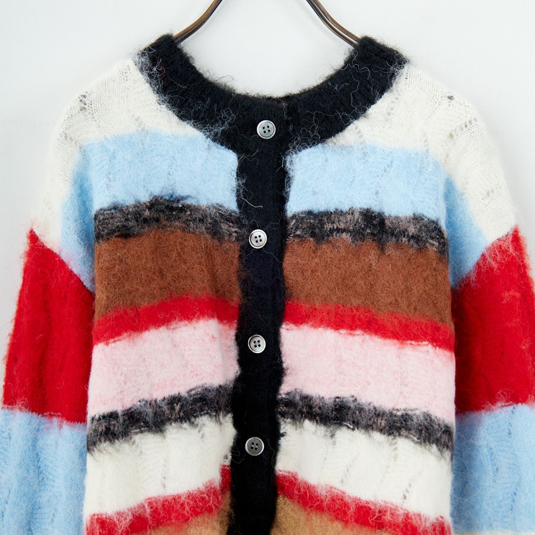 MAISON SPECIAL [メゾンスペシャル] 2WAYネックマルチボーダーニットトップス [21252365307] RED