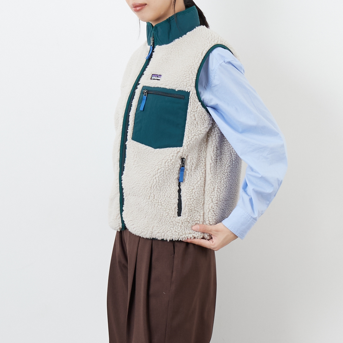 patagonia [パタゴニア] キッズ レトロX ベスト [65614] NICA &&モデル身長：162cm 着用サイズ：KID-XL&&