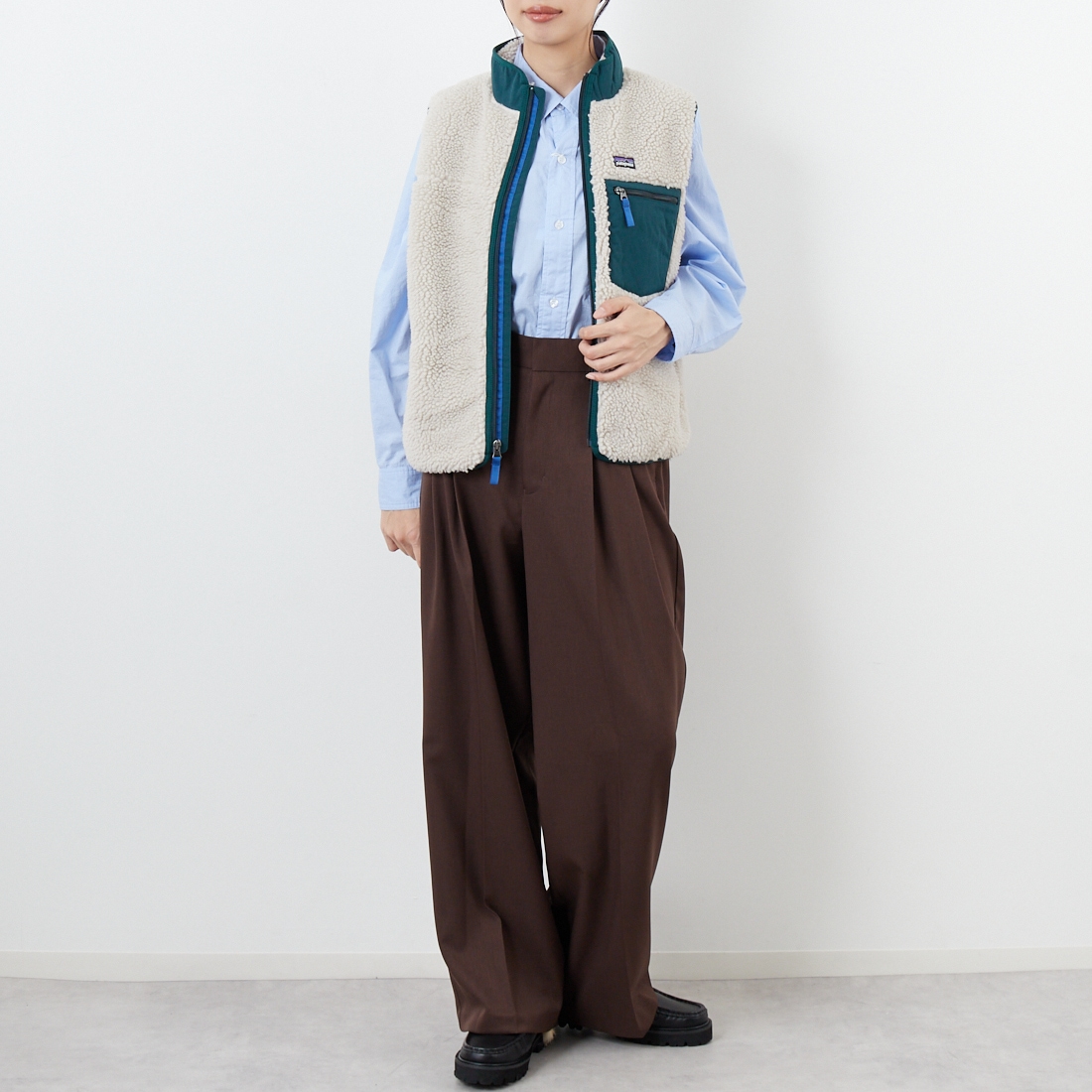 patagonia [パタゴニア] キッズ レトロX ベスト [65614] NICA &&モデル身長：162cm 着用サイズ：KID-XL&&