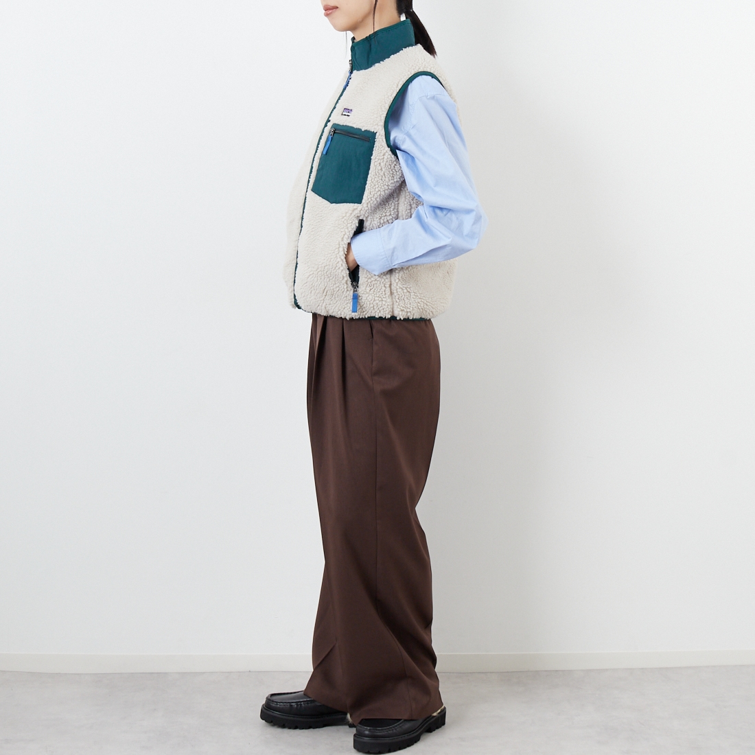 patagonia [パタゴニア] キッズ レトロX ベスト [65614] NICA &&モデル身長：162cm 着用サイズ：KID-XL&&