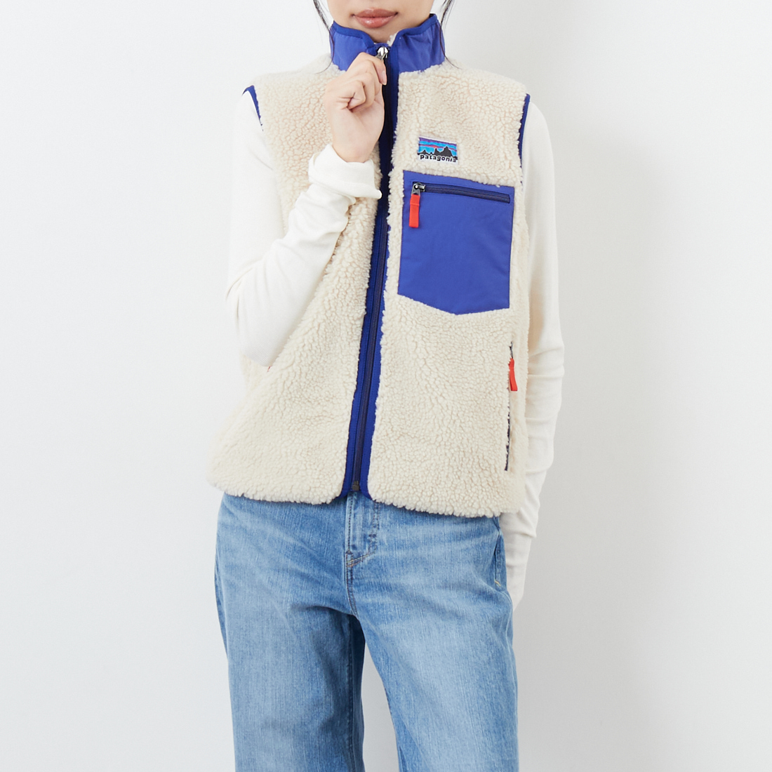 patagonia [パタゴニア] キッズ レトロX ベスト [65614] DNAT &&モデル身長：162cm 着用サイズ：KID-XL&&