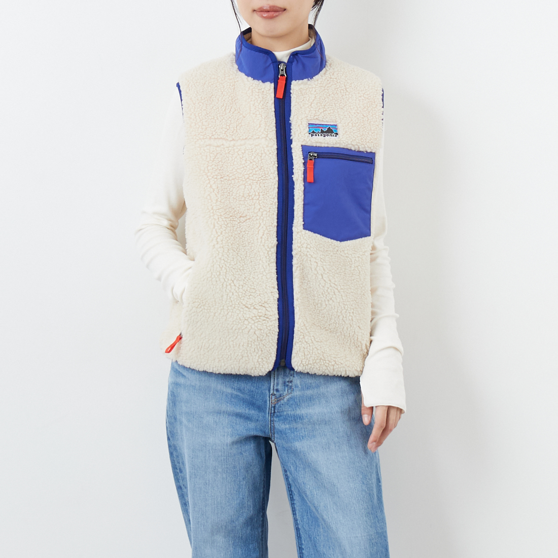 patagonia [パタゴニア] キッズ レトロX ベスト [65614] DNAT &&モデル身長：162cm 着用サイズ：KID-XL&&