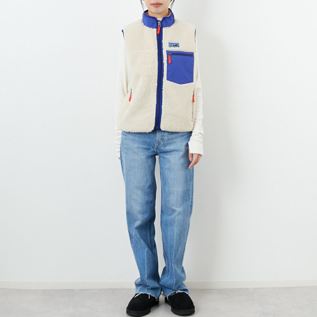 patagonia [パタゴニア] キッズ レトロX ベスト [65614] DNAT &&モデル身長：162cm 着用サイズ：KID-XL&&