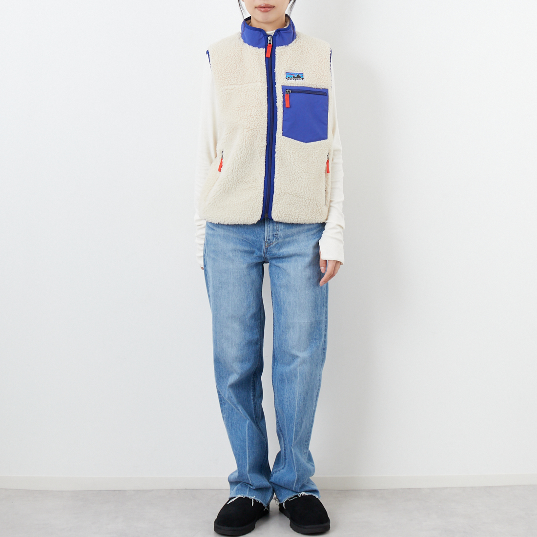 patagonia [パタゴニア] キッズ レトロX ベスト [65614] DNAT &&モデル身長：162cm 着用サイズ：KID-XL&&