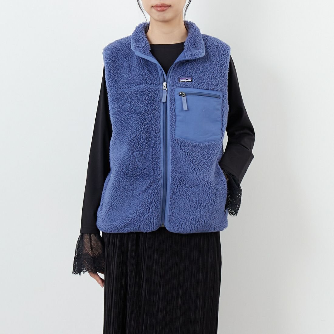 patagonia [パタゴニア] キッズ レトロX ベスト [65614] CUBL &&モデル身長：162cm 着用サイズ：KID-XXL&&