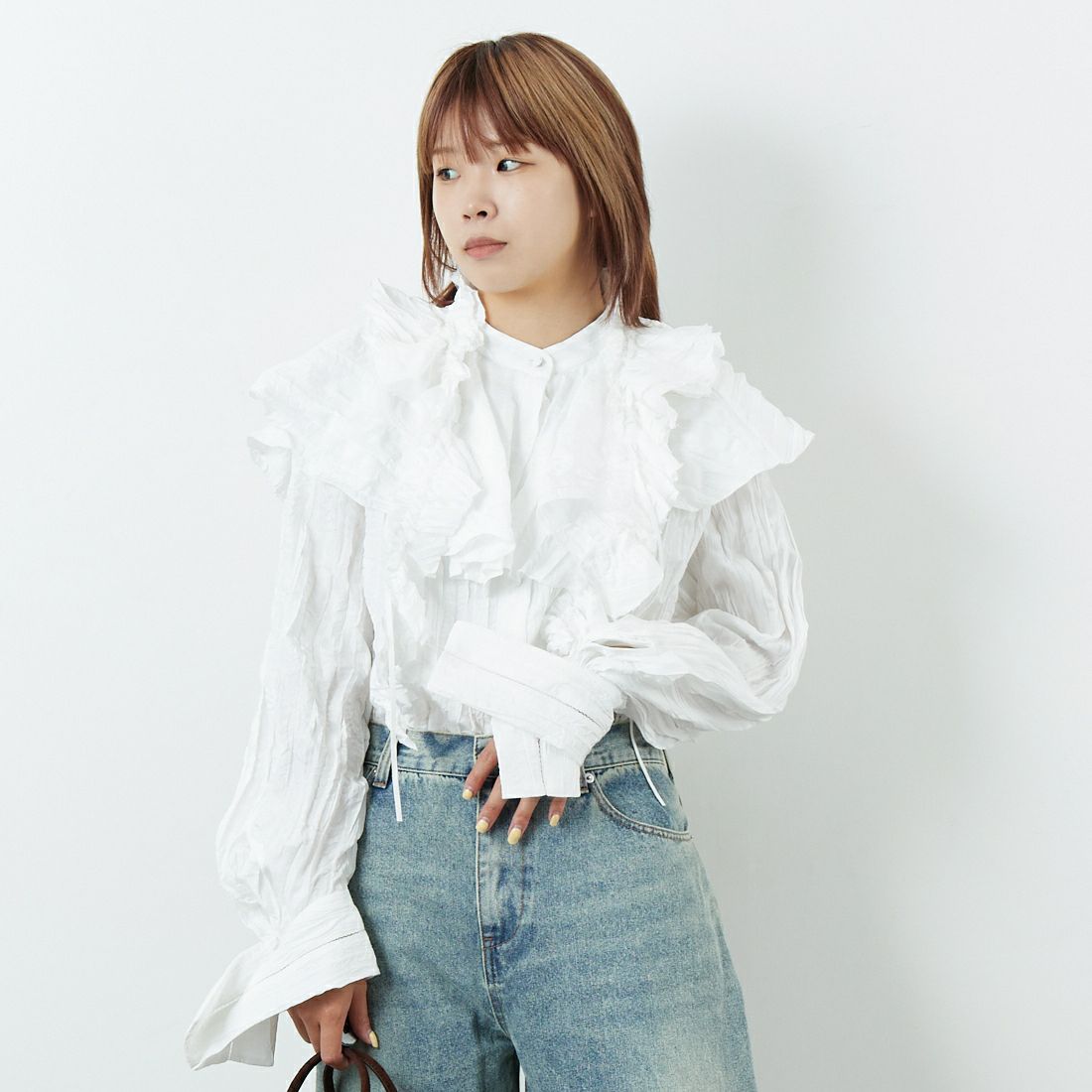 WHT&&モデル身長：167cm 着用サイズ：F&&