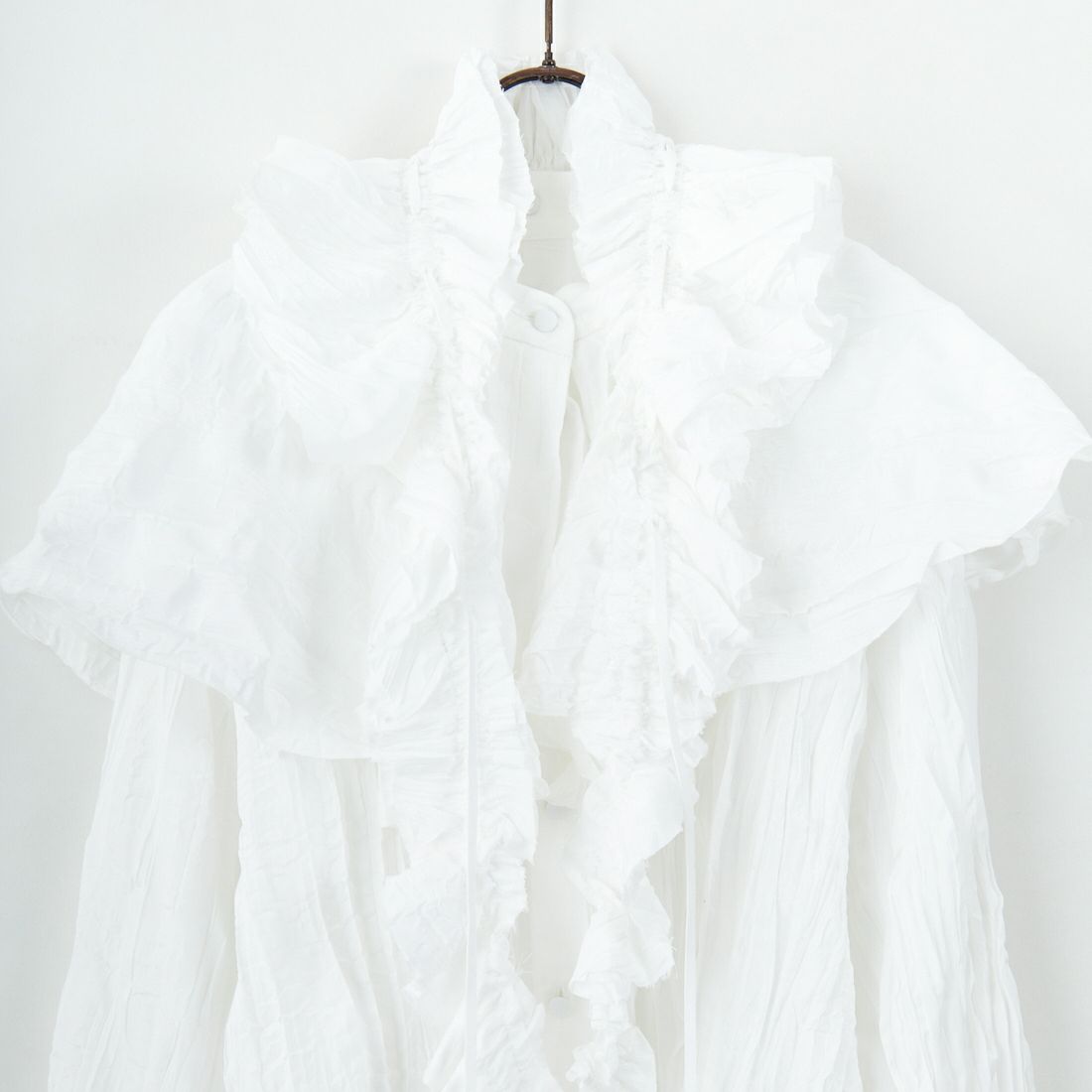 MAISON SPECIAL [メゾンスペシャル] 2WAYラッフルフリルブラウス [21252315205] WHT