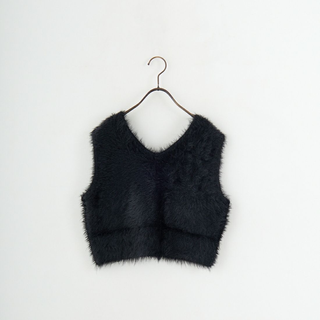 DIGNITE COLLIER [ディニテコリエ] フェザーニットベスト [80256024] 004 ﾌﾞﾗｯｸ