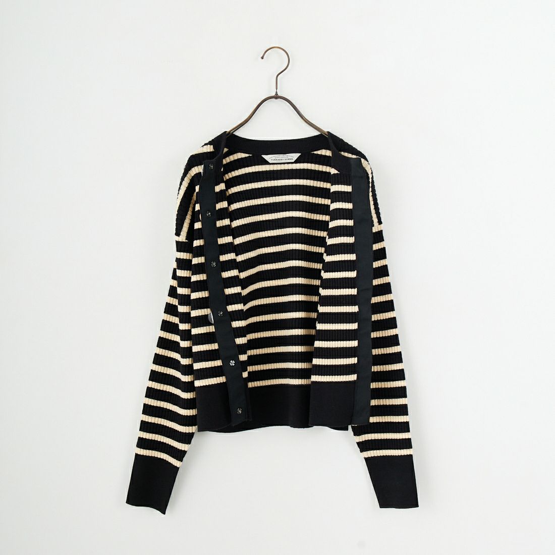 TORRAZZO DONNA [トラッゾドンナ] ビジューニットカーディガン [6262-682] 19 BLK/IVR