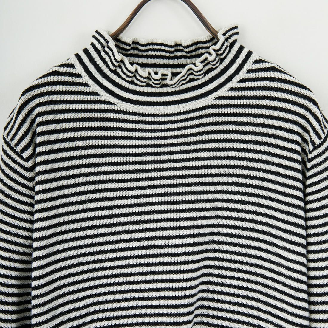 tumugu: [ツムグ] ランダムリブハイネックニット [TK19303B] 9L BORDER