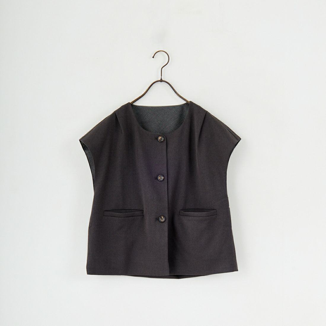 Kelen [ケレン] リバーシブルデザインベスト [LKL25FBL2255] CHARCOAL