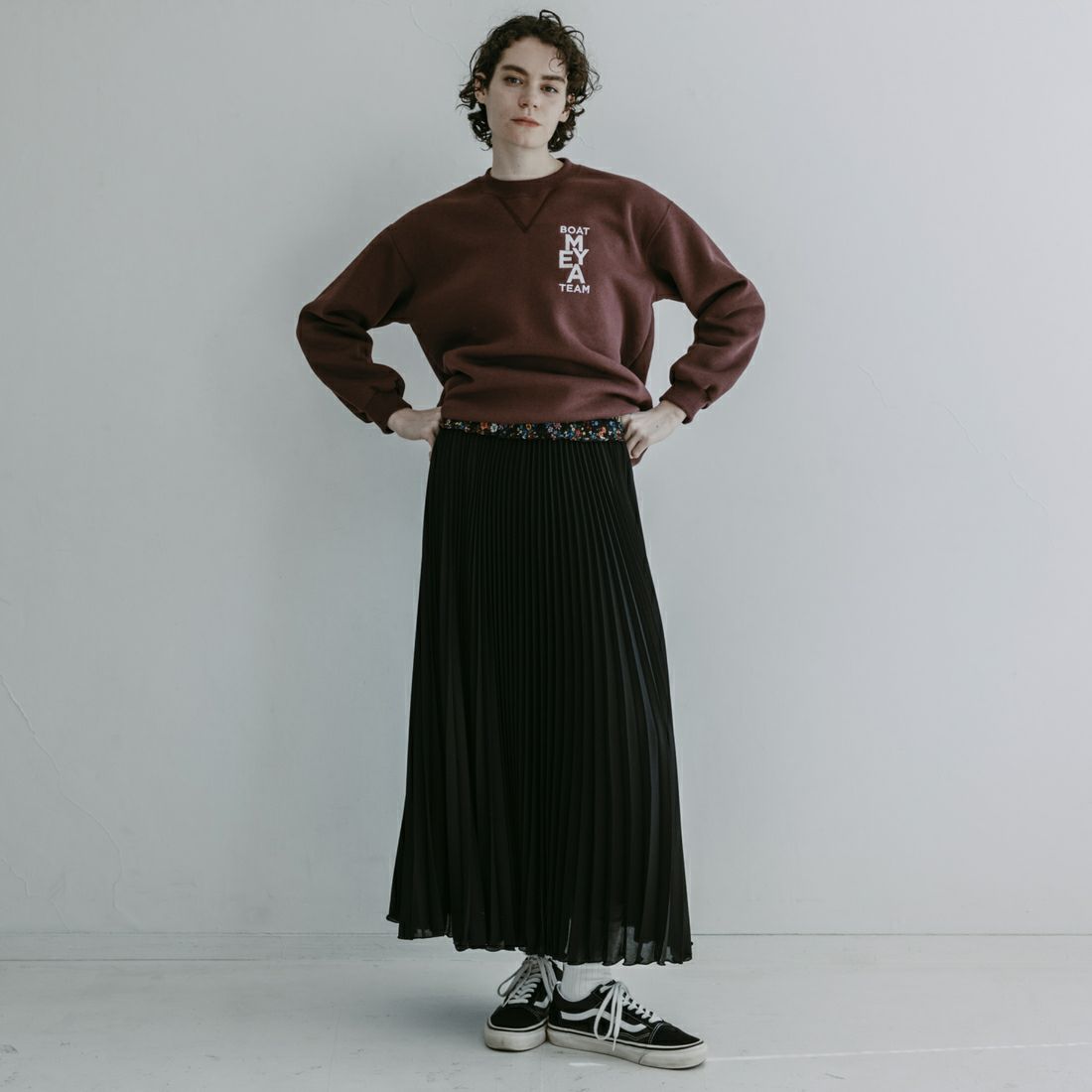 MEYAME [メヤメ] NO.6刺繍スウェット [MEY-2210] BURGUNDY