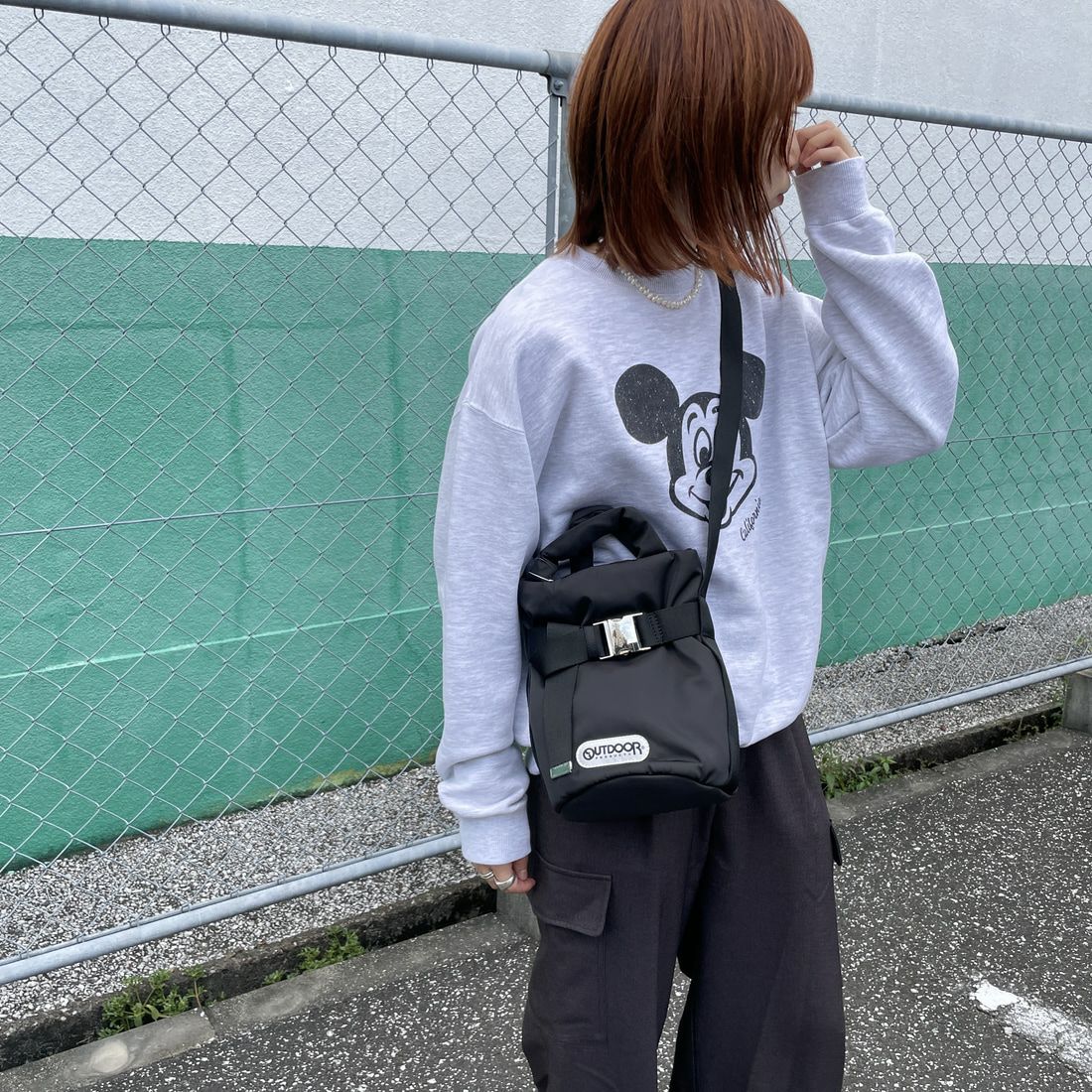 OUTDOOR PRODUCTS [アウトドアプロダクツ] 2WAYベルトトートバッグ [BR-OUT-25AW03] BLACK