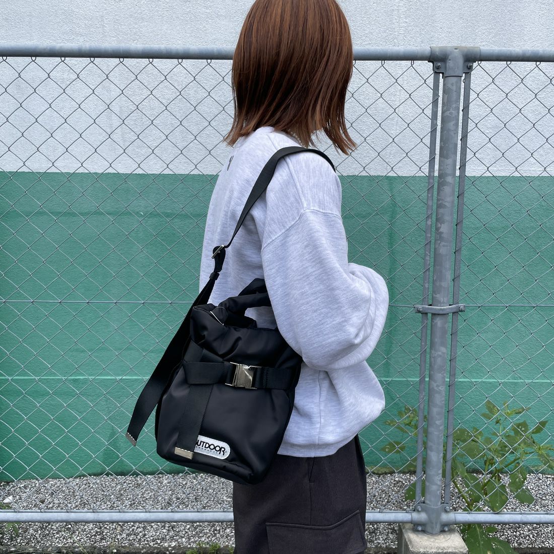 OUTDOOR PRODUCTS [アウトドアプロダクツ] 2WAYベルトトートバッグ [BR-OUT-25AW03] BLACK