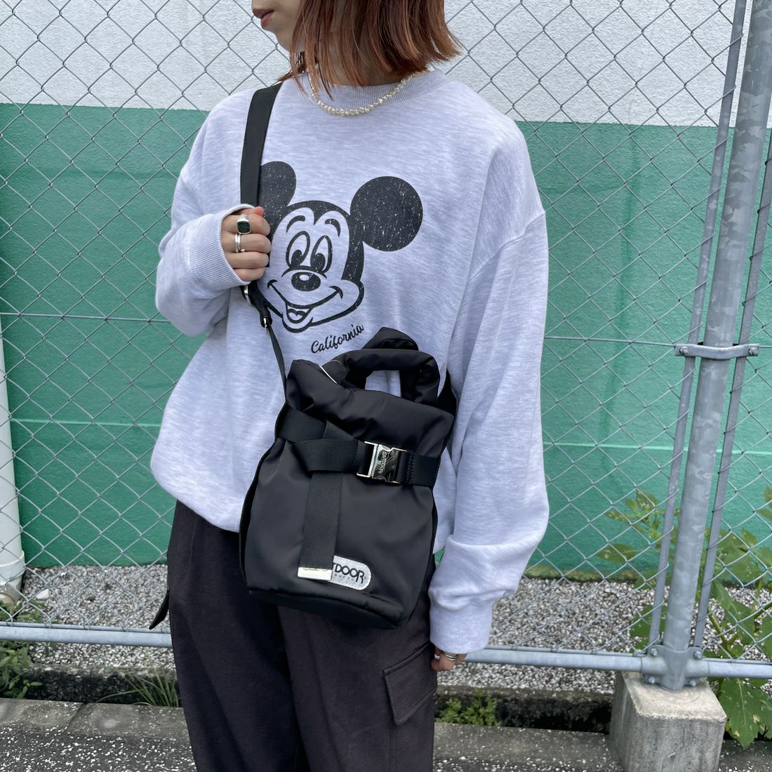 OUTDOOR PRODUCTS [アウトドアプロダクツ] 2WAYベルトトートバッグ [BR-OUT-25AW03] BLACK