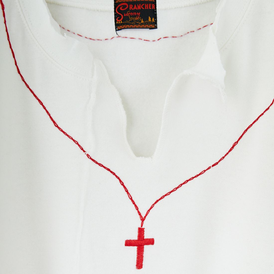 THRIFTY LOOK [スリフティールック] ロザリオクルーネックスウェット [TL25F021] WHITE