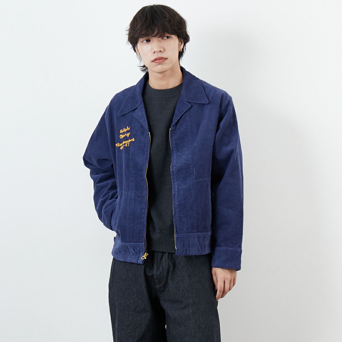 THRIFTY LOOK [スリフティールック] フロリダ FFAジャケット [TL25S006] FL NAVY &&モデル身長：179cm 着用サイズ：L&&