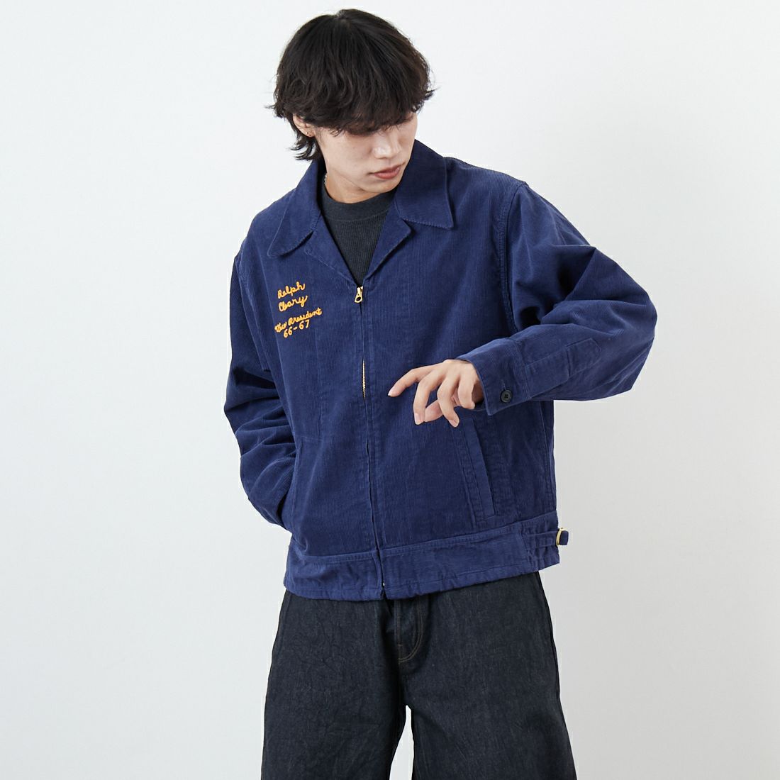 THRIFTY LOOK [スリフティールック] フロリダ FFAジャケット [TL25S006] FL NAVY &&モデル身長：179cm 着用サイズ：L&&
