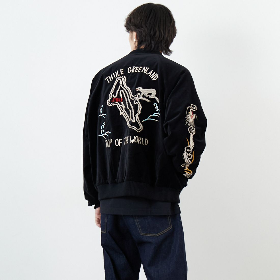 BLK VELOUR&&モデル身長：179cm 着用サイズ：L&&