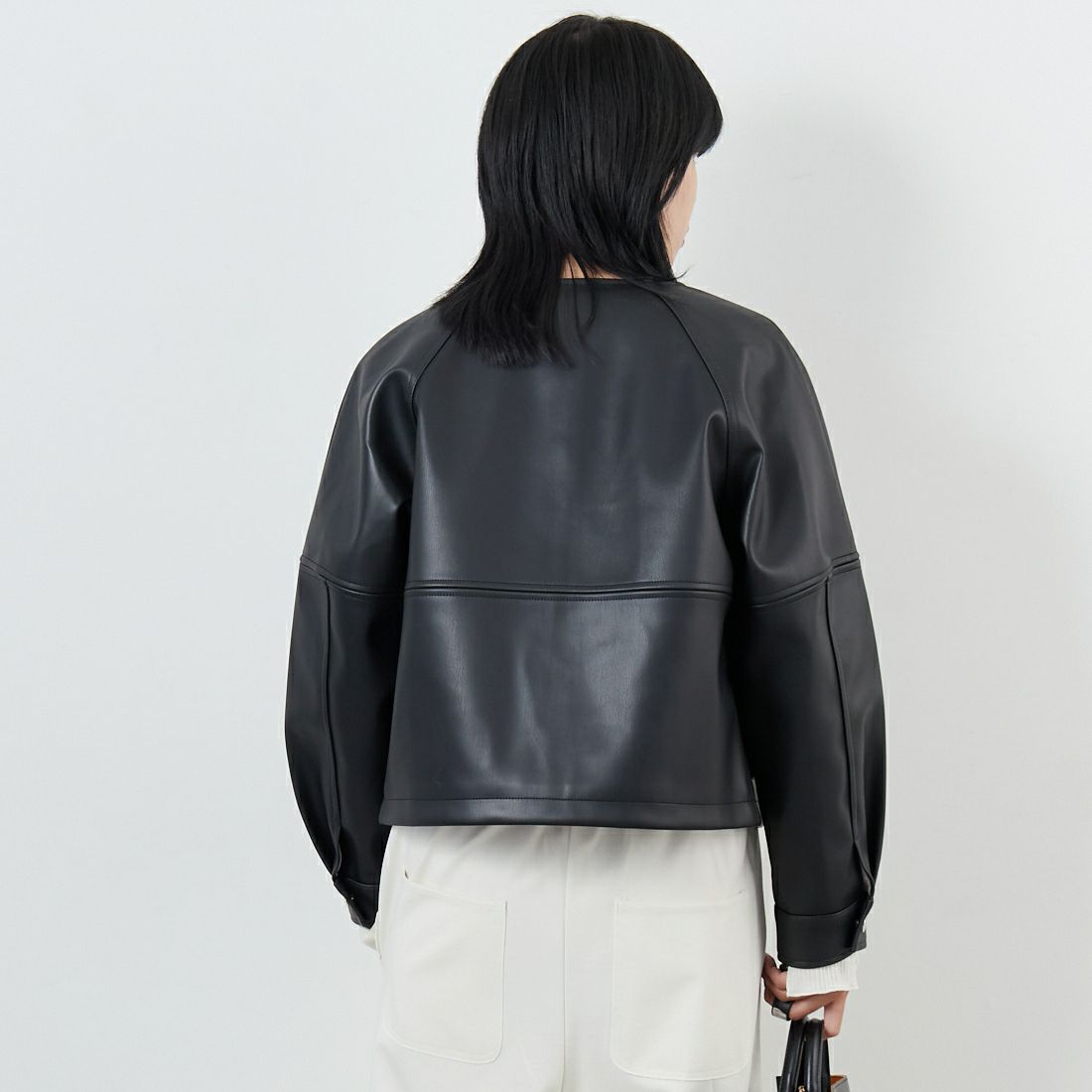 Margaux vintage [マルゴーヴィンテージ] フェイクレザーノーカラー