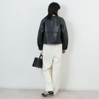 Margaux vintage [マルゴーヴィンテージ] フェイクレザーノーカラー