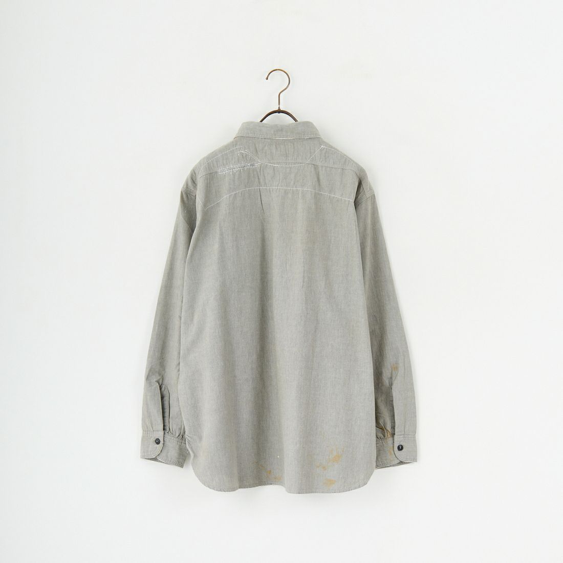 BOW WOW [バウワウ] リペアードウォーングレーシャンブレーシャツ [BW252-RWGCS] AGED GRAY